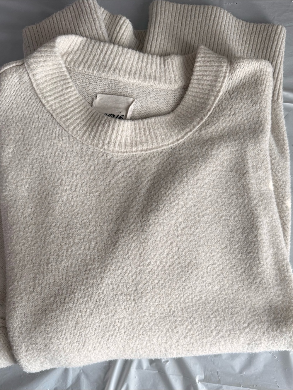 aerie Cream Crewneck Sweater